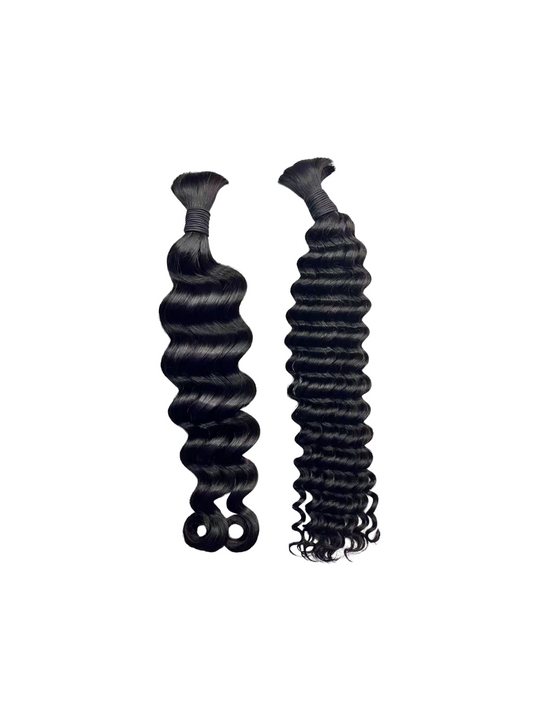 Natural black bulk hair